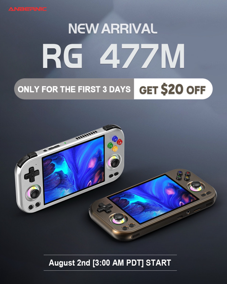 New Anbernic’s RG477M Sale goes Live!